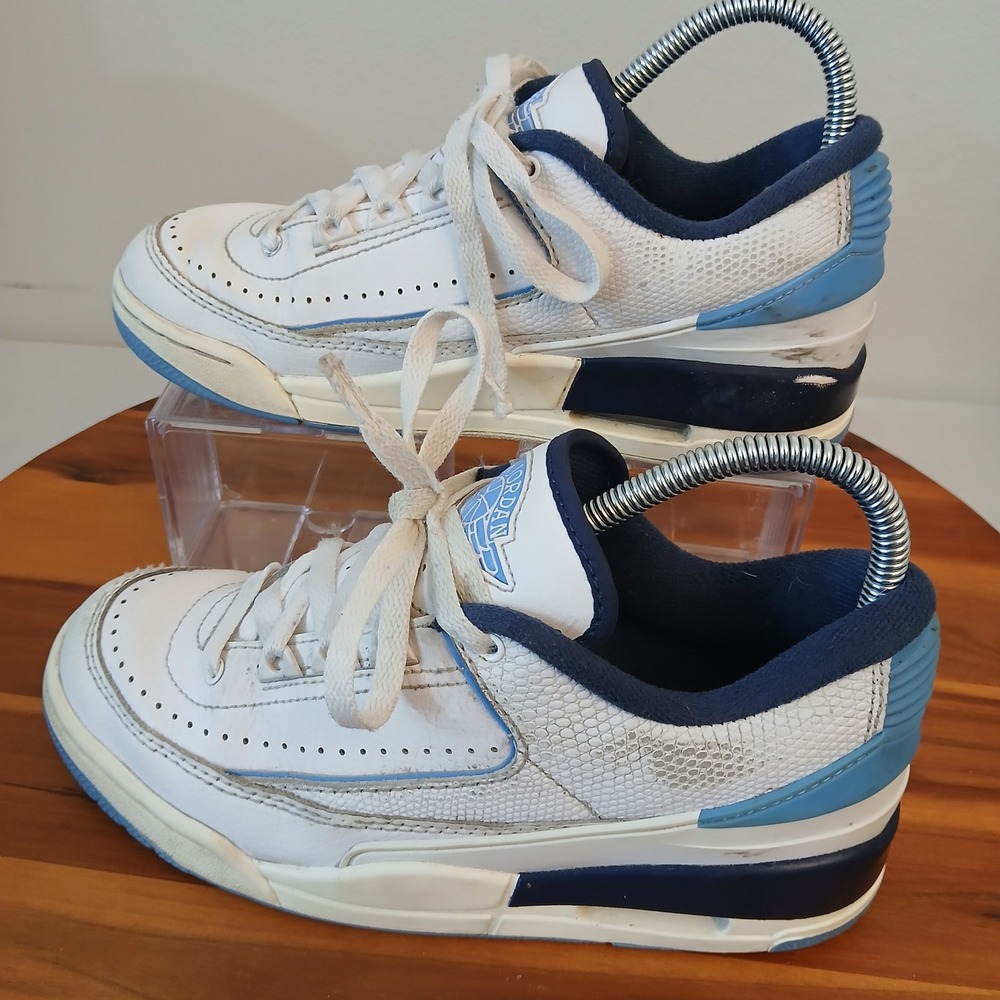 Nike Air Jordan 2/3 UNC Kids 5Y White Blue Shoes Sneakers UNC FD0384-144